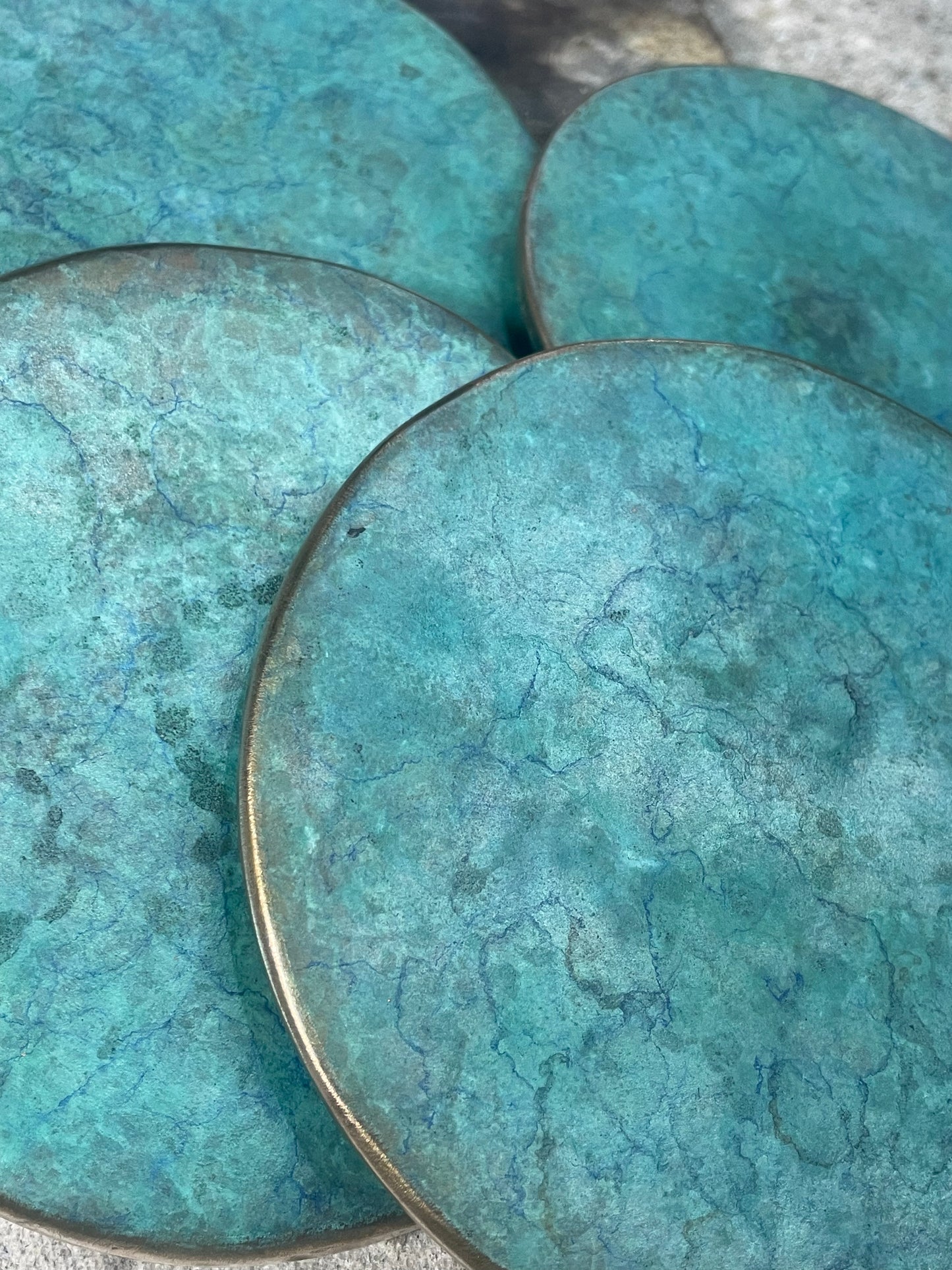 Solid bronze coasters