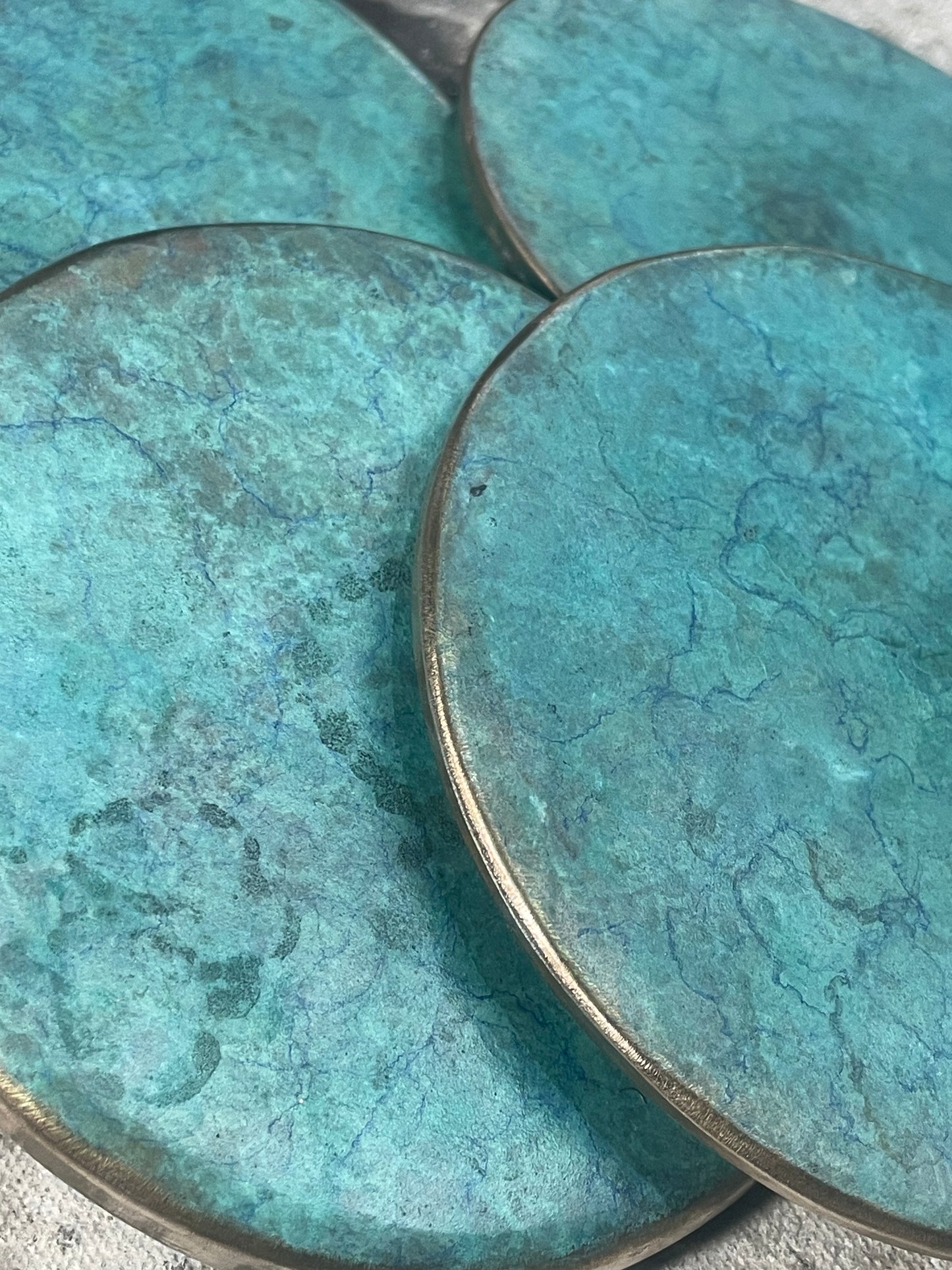 Solid bronze coasters