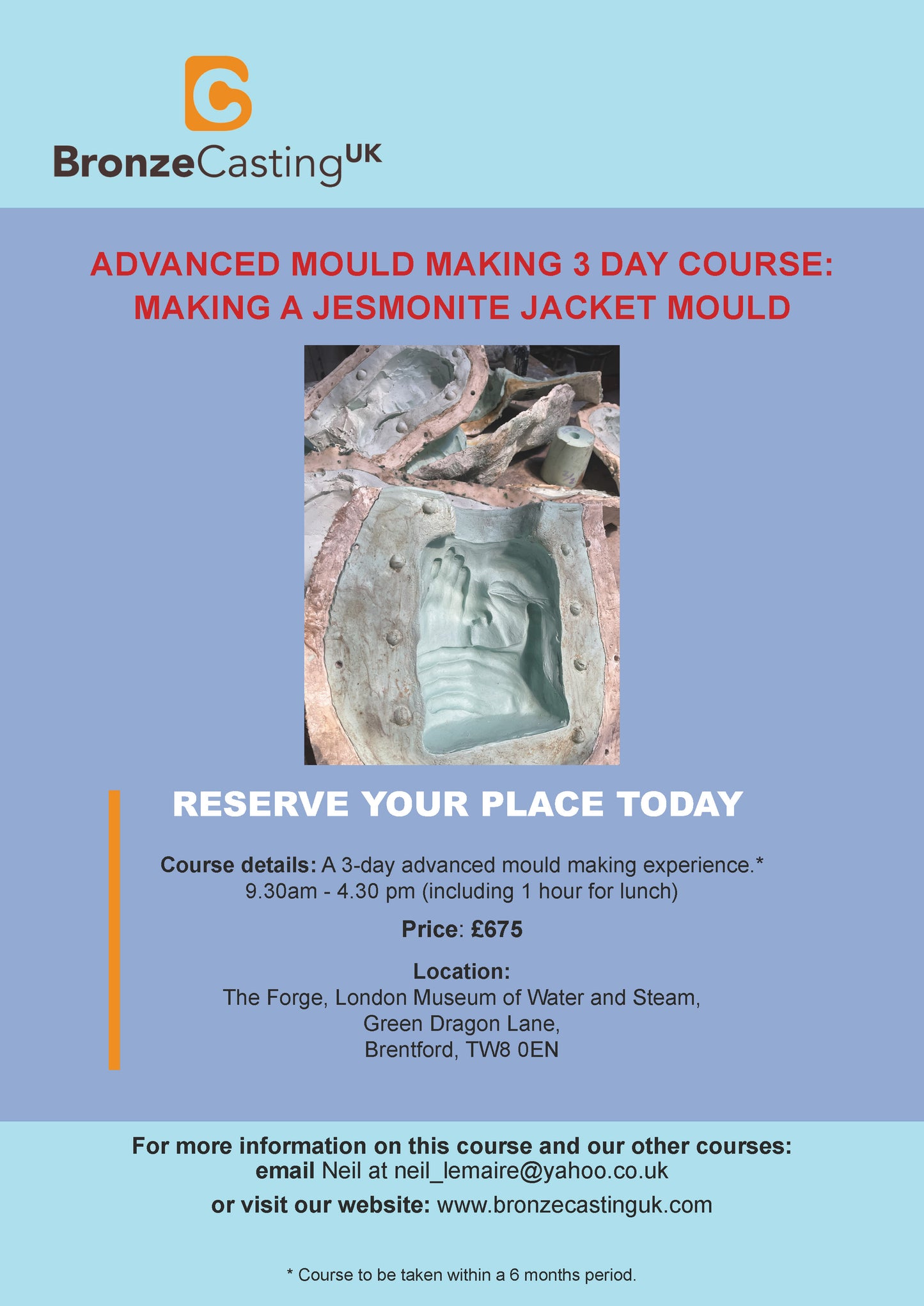 Advanced Mould Making Course: Creating a Jesmonite Jacket Mould