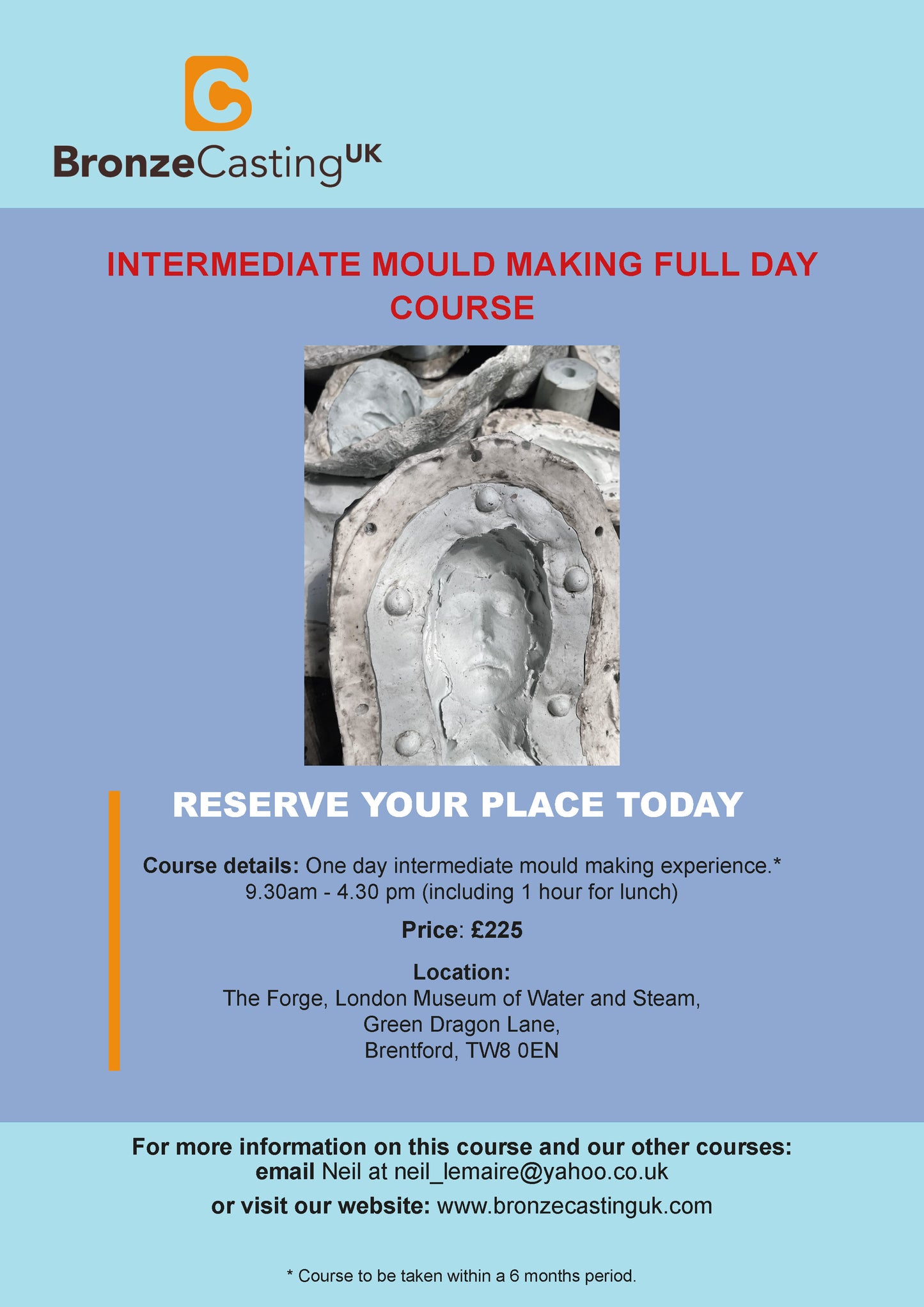 Intermediate Mould Making Full-Day Course