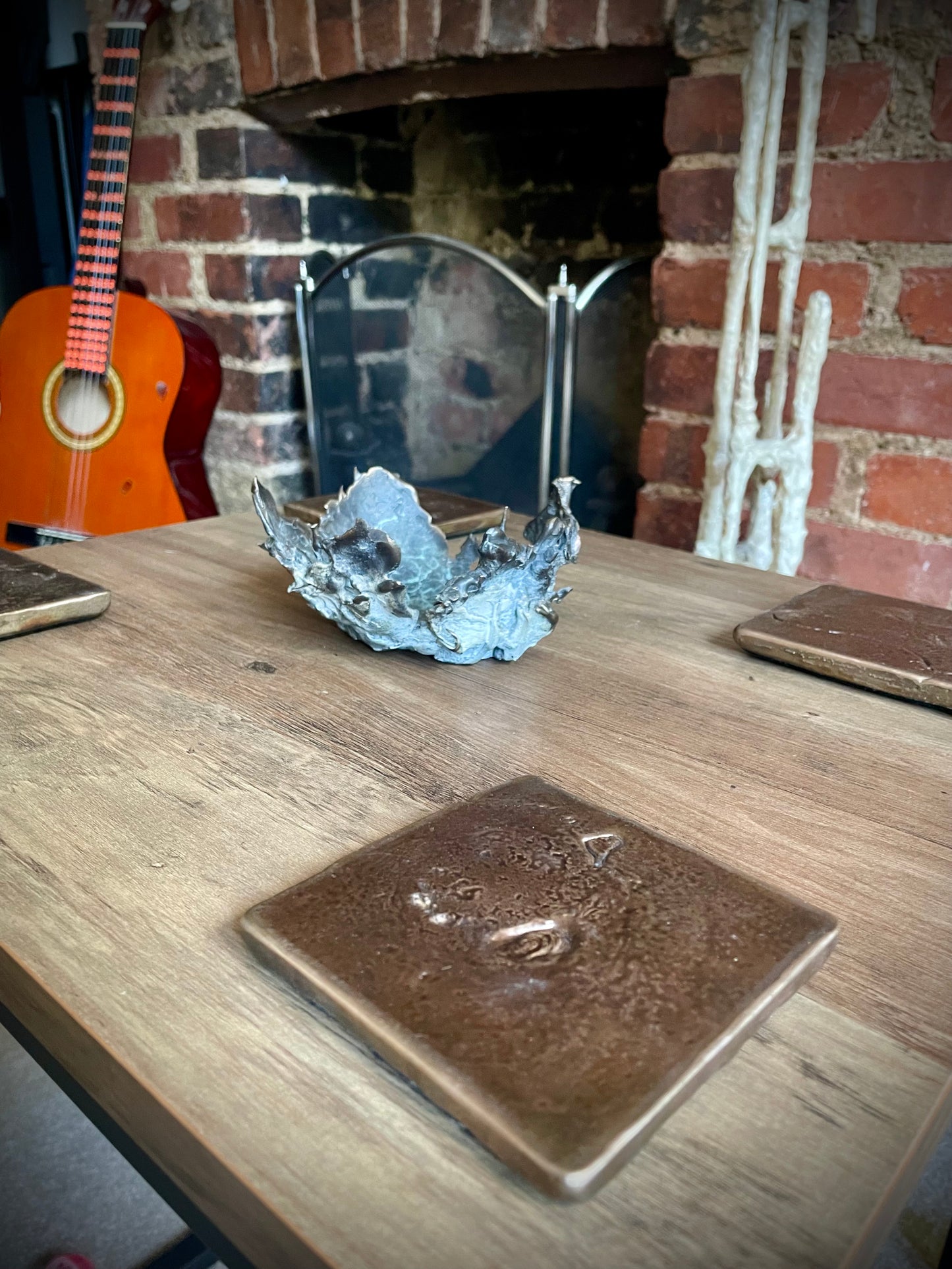 Solid bronze coasters (1 set of 4 coasters)